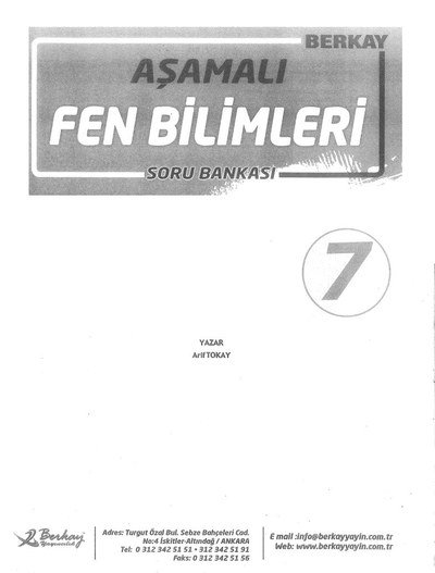 AŞAMALI FEN BİLİMLERİ SORU BANKASI YKS Fotokopi