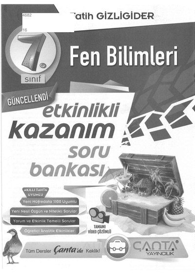 FEN BİLİMLERİ ETKİNLİKLİ KAZANIM SORU BANKASI YKS Fotokopi