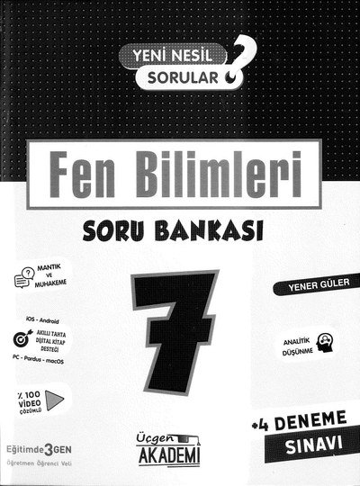 FEN BİLİMLERİ SORU BANKASI YKS Fotokopi