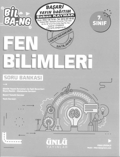 FEN BİLİMLERİ SORU BANKASI YKS Fotokopi
