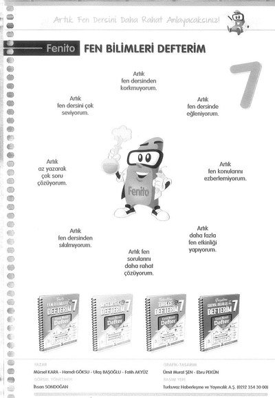 FEN BİLİMLERİ DEFTERİM FENİTO YKS Fotokopi