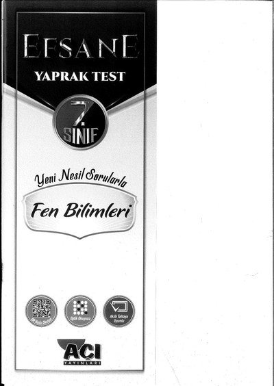EFSANE YAPRAK TEST FEN BİLİMLERİ YKS Fotokopi