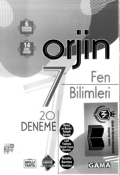 ORJİN FEN BİLİMLERİ 20 DENEME YKS Fotokopi