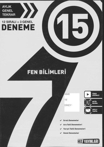 15 DENEME FEN BİLİMLERİ YKS Fotokopi
