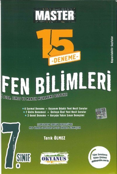MASTER 15 DENEME FEN BİLİMLERİ YKS Fotokopi