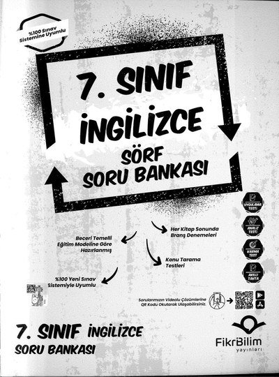 İNGİLİZCE SÖRF SORU BANKASI YKS Fotokopi
