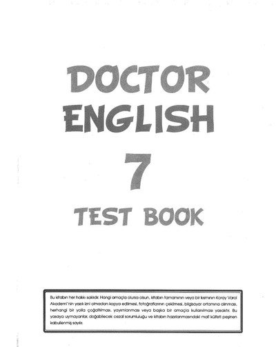 DOCTOR ENGLISH TEST BOOK YKS Fotokopi