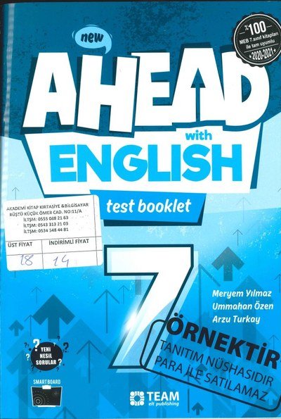 AHEAD WITH ENGLISH TEST BOOKLET YKS Fotokopi