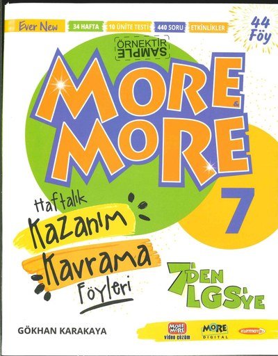 MORE MORE HAFTALIK KAZANIM KAVRAMA FÖYLERİ YKS Fotokopi