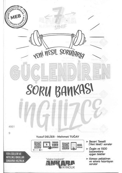 GÜÇLENDİREN SORU BANKASI İNGİLİZCE YKS Fotokopi