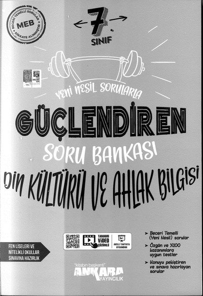 GÜÇLENDİREN SORU BANKASI DİN KÜLTÜRÜ VE AHLAK BİLGİSİ YKS Fotokopi