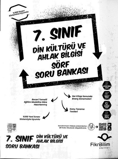 DİN KÜLTÜRÜ VE AHLAK BİLGİSİ SÖRF SORU BANKASI YKS Fotokopi