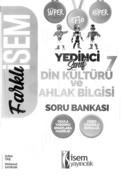 FARKLI İSEM DİN KÜLTÜRÜ VE AHLAK BİLGİSİ SORU BANKASI YKS Fotokopi