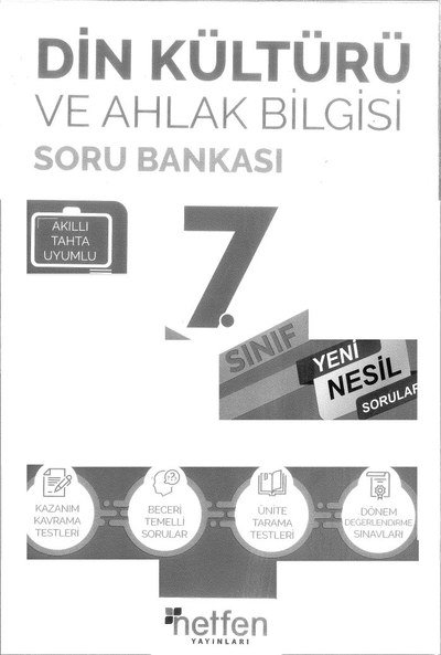 DİN KÜLTÜRÜ VE AHLAK BİLGİSİ SORU BANKASI YKS Fotokopi
