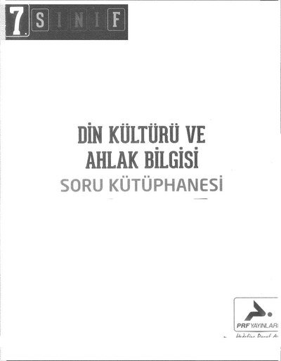 DİN KÜLTÜRÜ VE AHLAK BİLGİSİ SORU KÜTÜPHANESİ YKS Fotokopi