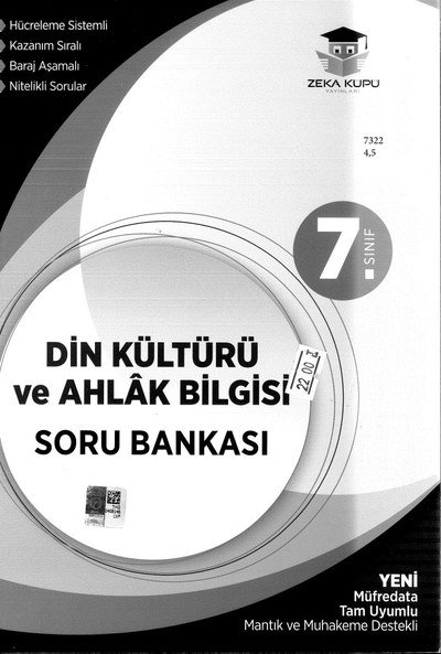 DİN KÜLTÜRÜ VE AHLAK BİLGİSİ SORU BANKASI YKS Fotokopi