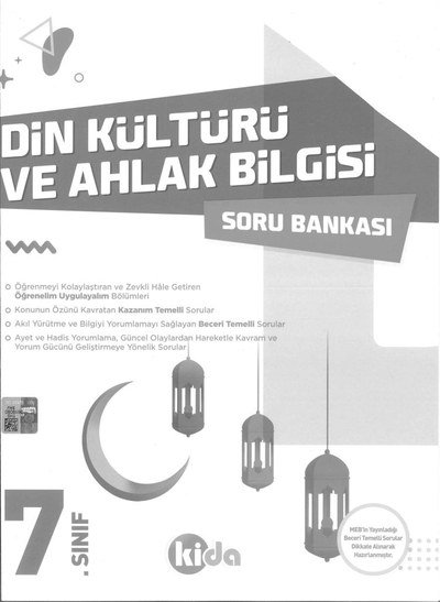 DİN KÜLTÜRÜ VE AHLAK BİLGİSİ SORU BANKASI YKS Fotokopi