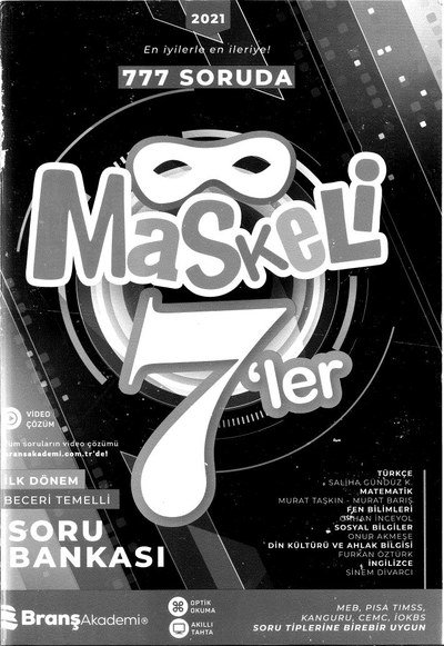 777 SORUDA MASKELİ 7'LER YKS Fotokopi