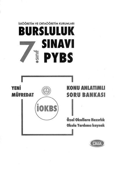BURSLULUK SINAVI PYBS KONU ANLATIMLI SORU BANKASI YKS Fotokopi