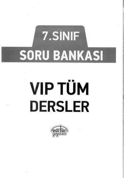 SORU BANKASI VIP TÜM DERSLER YKS Fotokopi