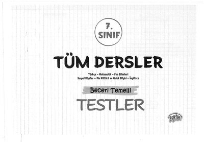 TÜM DERSLER BECERİ TEMELLİ TESTLER YKS Fotokopi