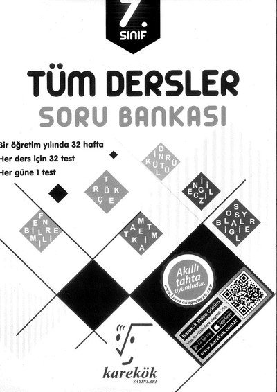 TÜM DERSLER SORU BANKASI YKS Fotokopi