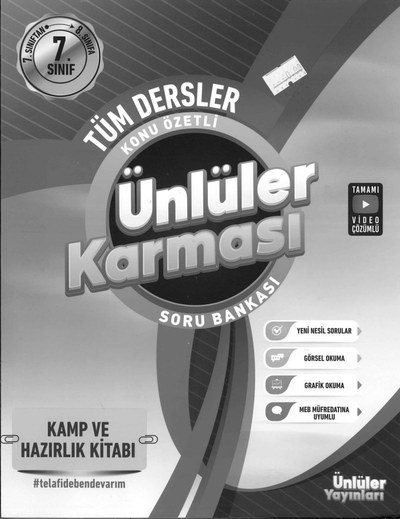 TÜM DERSLER KONU ÖZETLİ ÜNLÜLER KARMASI YKS Fotokopi