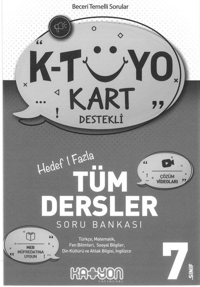 K-TÜYO KART DESTEKLİ TÜM DERSLER SORU BANKASI YKS Fotokopi