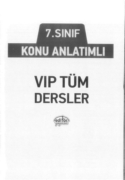 KONU ANLATIMLI VIP TÜM DERSLER YKS Fotokopi