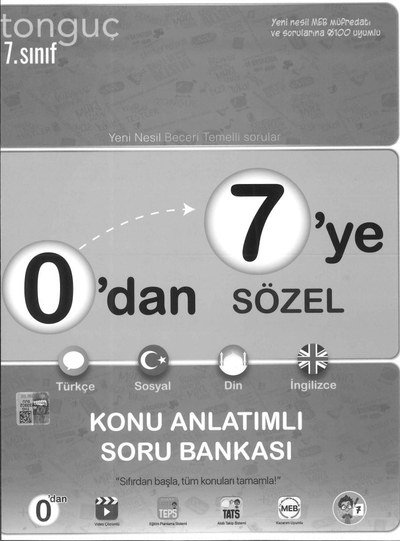 0'DAN 7'YE SÖZEL KONU ANLATIMLI SORU BANKASI YKS Fotokopi