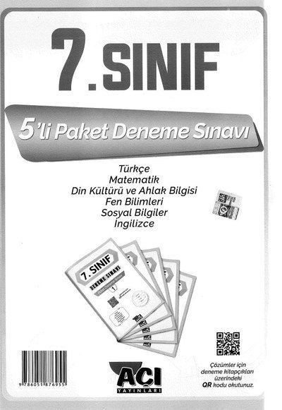 5'Lİ PAKET DENEME SINAVI YKS Fotokopi
