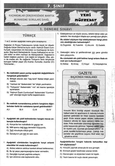 6 ADET DENEME ÇÖZÜMLÜ YKS Fotokopi