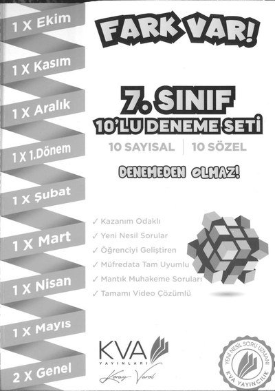 FARK VAR 10'LU DENEME SETİ YKS Fotokopi
