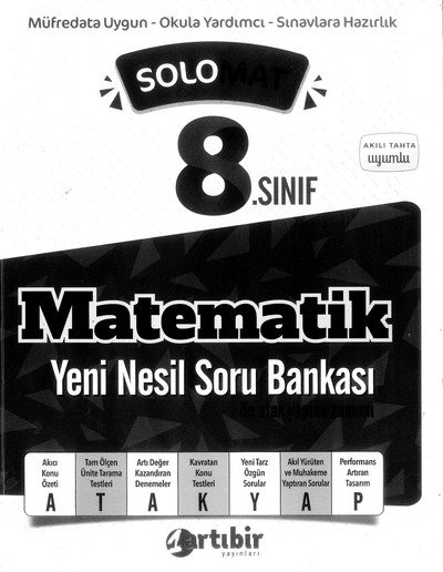 MATEMATİK YENİ NESİL SORU BANKASI YKS Fotokopi