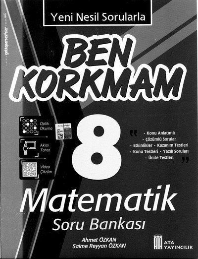 BEN KORKMAM MATEMATİK SORU BANKASI YKS Fotokopi