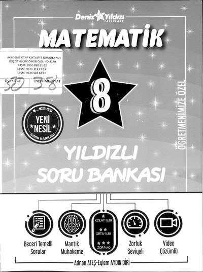 MATEMATİK YILDIZLI SORU BANKASI YKS Fotokopi