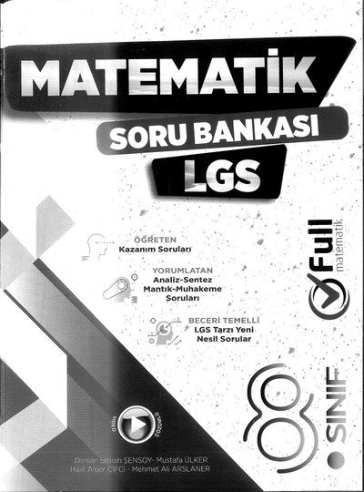 MATEMATİK SORU BANKASI LGS YKS Fotokopi