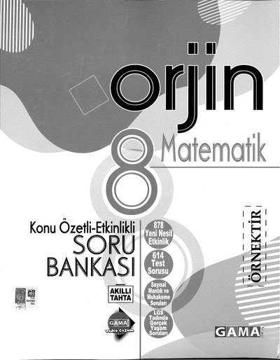 ORJİN MATEMATİK SORU BANKASI YKS Fotokopi