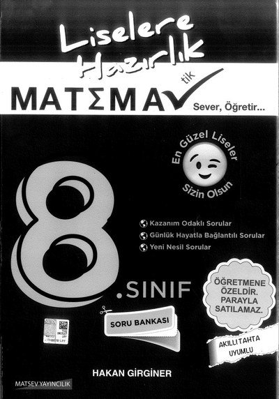 LİSELERE HAZIRLIK MATEMATİK SEVER ÖĞRETİR YKS Fotokopi