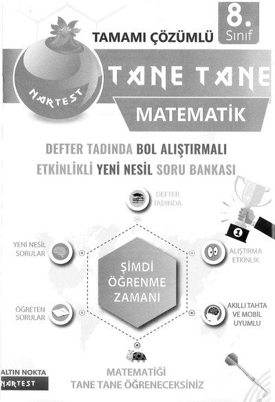 TAMAMI ÇÖZÜMLÜ TANE TANE MATEMATİK YKS Fotokopi