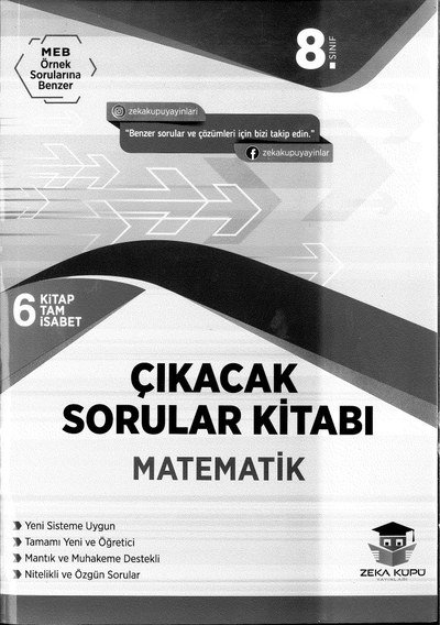 ÇIKACAK SORULAR KİTABI MATEMATİK YKS Fotokopi