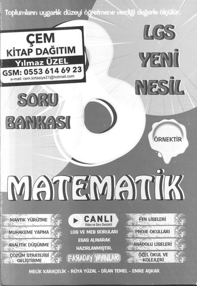 MATEMATİK SORU BANKASI LGS YENİ NESİL YKS Fotokopi