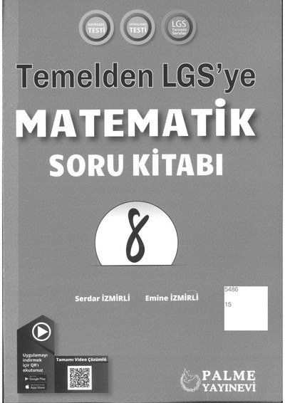 TEMELDEN LGS'YE MATEMATİK SORU KİTABI YKS Fotokopi