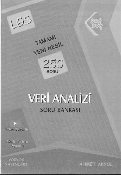 TAMAMI YENİ NESİL 250 SORU VERİ ANALİZİ SORU BANKASI YKS Fotokopi