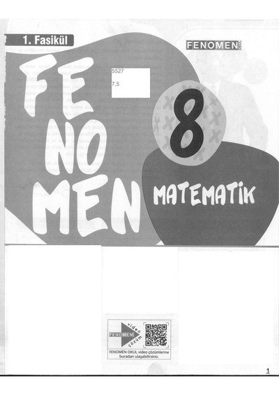 FENOMEN MATEMATİK SORU BANKASI 1. FASİKÜL YKS Fotokopi