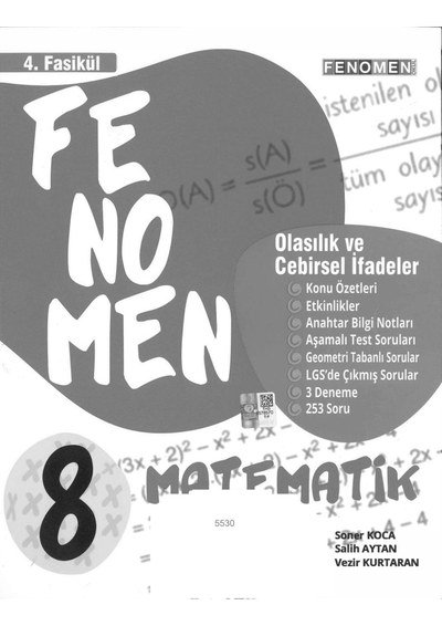 FENOMEN MATEMATİK SORU BANKASI 4. FASİKÜL YKS Fotokopi