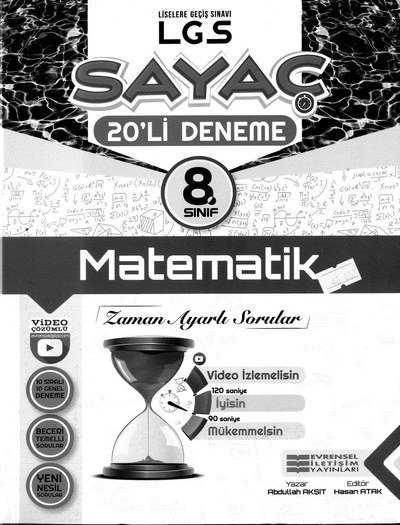 LGS SAYAÇ 20'Lİ DENEME MATEMATİK YKS Fotokopi