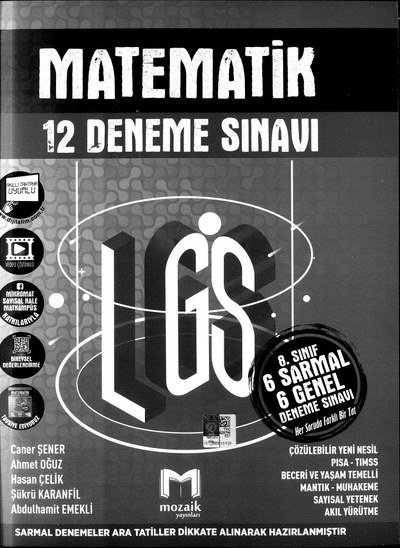 MATEMATİK 12 DENEME SINAVI YKS Fotokopi
