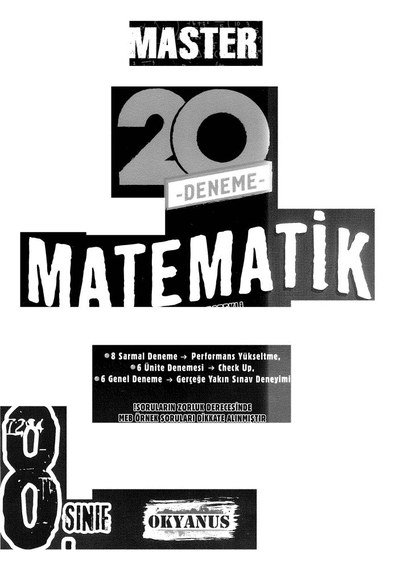 MASTER 20 DENEME MATEMATİK YKS Fotokopi