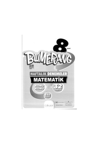 BUMERANG HAFTALIK DENEMELER MATEMATİK YKS Fotokopi